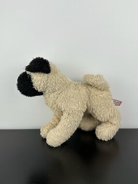Douglas Cuddle Toys Rare Muzzles Pug Puppy Dog 8” Tan Beige Black Muzzle Plush